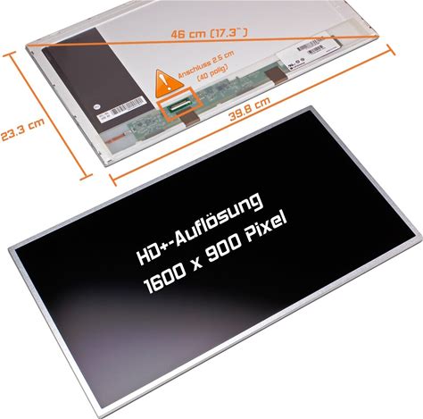 17,3" Led Display Matt Passend Für Asus Rog G75v Wsxga 1600X900