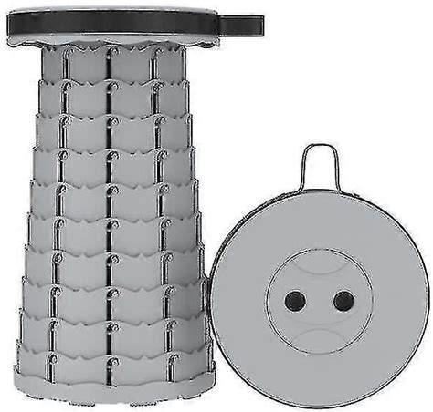 Upgraded Version Folding Stool,Telescopic Stool For All Grey