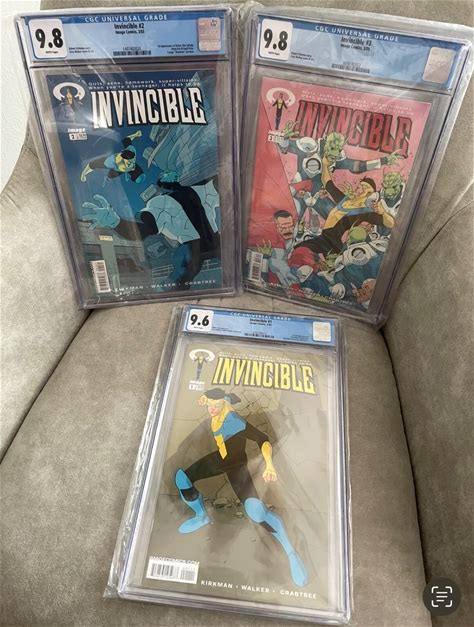 Invincible 1 & 2 & 3 Cgc 9.6 & 9.8 White Lot Low Print Run