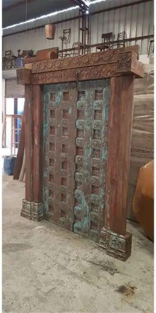 Antique Wood Door Decorative Wood Door Vintage Old Style Doors Direct From Factory In India For Hotel Villa Bar And Restaurant