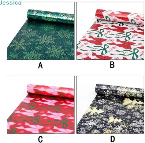 ♥Christmas Wrapping Paper Roll Set | Festive Snowflake & Bow Patterns Gift Wrap