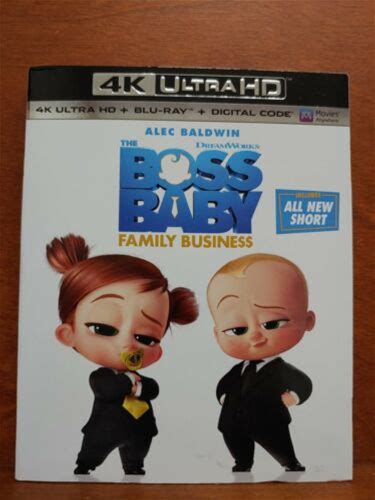 Boss Baby Family Business 4K Ultra Hd +Blu-Ray +Digital Code Movie W/