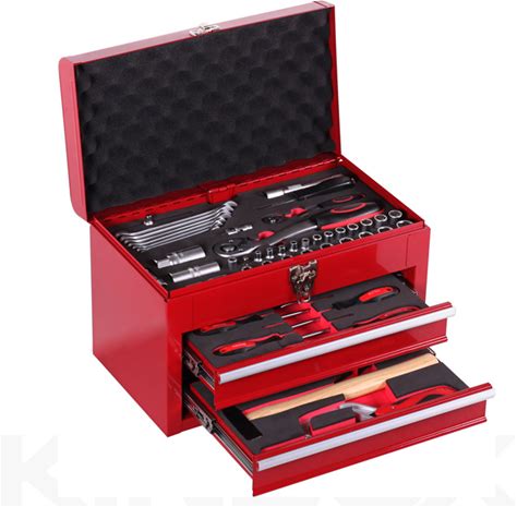 Kinbox 74PCS Hand Tool Set, Hard Carry Case