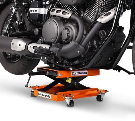 Motorbike Scissor Lift Dolly Constands Mid-Lift M Mover 500 Kg In Orange DPLB1