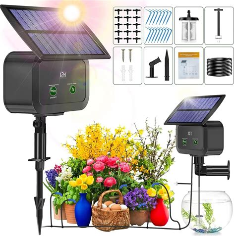 Solar Automatic Irrigation System Plant Watering System Kitsmart Humidity Detection For The Balcony Plant Bed And Green Home