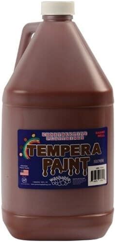 Constructive Playthings Washable Tempera Paint For Kids Classroom Painting Supplies 1 Gallon Brown