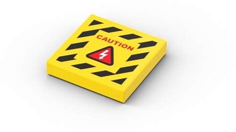 Caution And Danger Stripes Sign ❤️ Custom Printed Original Lego® Brick