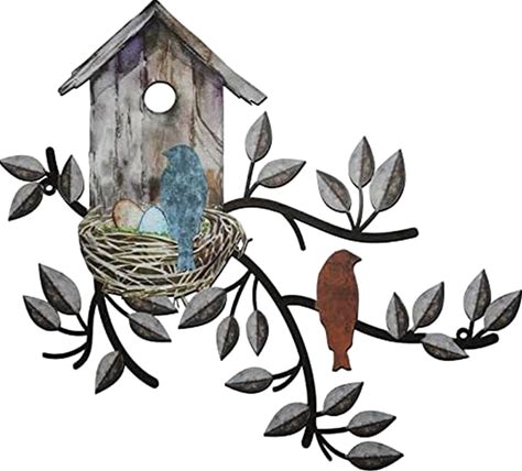 Birds Wall Decor Metal Bird For Outdoor Art Hangin