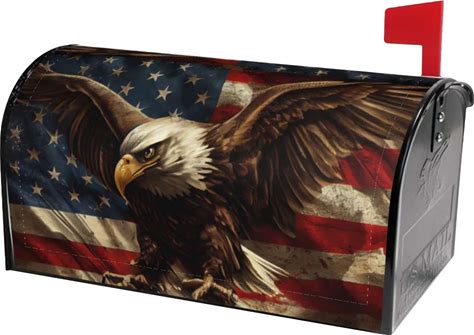Mailbox Covers Magnetic Standard Size American Eagle With Flag Magnetic Mailbox Covers 18""X21"" Spring Summer Mailbox Covers Magnetic Mailbox Wr