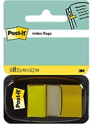 50 Strips Post-It Indexen Rechthoekig 2,54 X 4,32 cm Geel I680-5-GE