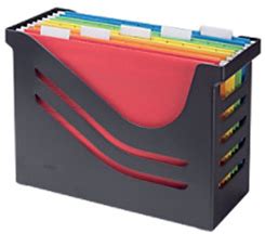 A4 Djois Re-Solution Suspension File Box 15 Plastic Black