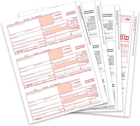 Blue Summit Supplies 1099 NEC Tax Forms 2024 50 5 Part Tax Forms Kit Compatible With Quickbooks And Accounting Software 50 Pack