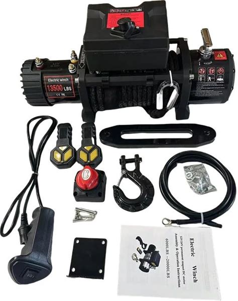 12V/24V 16800Lbs/5909Kg Car 4X4 Suv Wired/Wireless Control High Speed Wire Rope Electric Winch
