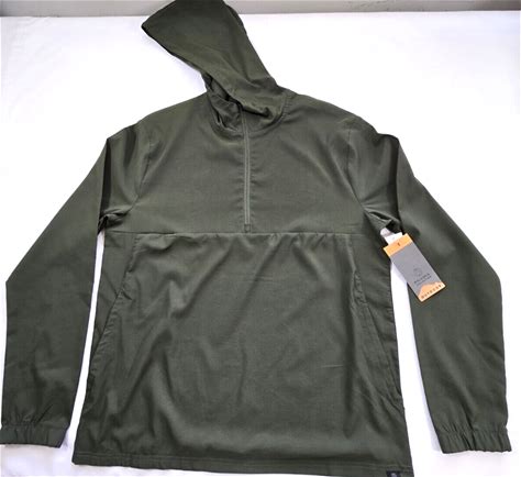 Balance Outdoor 1/4 Zip Hoodie Side Pockets Pouch Duffel Bag Green