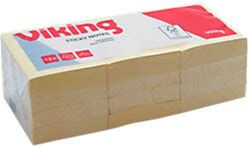 12 Blokken Van 100 Vellen Viking Zelfklevende Notes 38 X 51 mm Geel