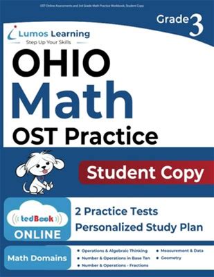 Ost Online Assessments And 3rd Grade Math Practice Workbook, Stud