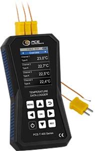 PCE-T 420 Four-Channel Temperature Data Logger, -200 - +1800°C - PCE T 420