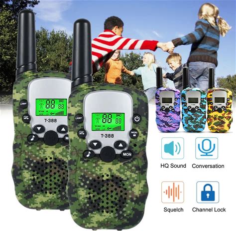 2-Pack Walkie-Talkies Voor Kinderen, 3 km Lang Bereik, Walkie-Talkie-Handradio, Kinderspeelgoedcadeaus Voor Jongens En Meisjes 2Pcs Pack Groen