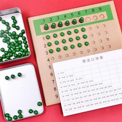 Montessori Holz Mathematik Lehrmittel Multiplikation Division Puzzle