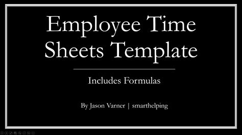 Employee Time Sheets: Printable (Daily/Monthly)