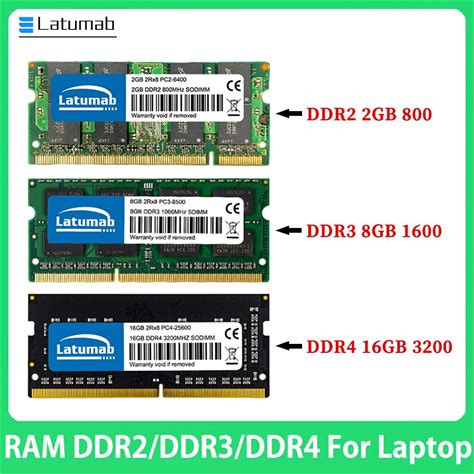 Latumab SODIMM Memoria DDR4 DDR3 DDR3L DDR2 16GB 8GB 4GB 2GB 3200 2666 2400 2133 1866 1600 1333 800