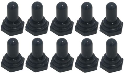 10-Pack Ocs Parts Toggle Switch Boot | Black Rubber Toggle Switches
