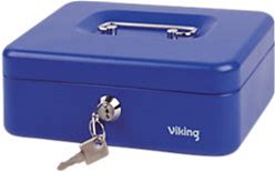 Viking Cash Box Key Lock 3 204 X 150 X 74 mm Blue