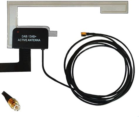 Universal MCX Antenna Car DAB DAB+ Digital Radio Aerial Antenna Glass Mount MCX Plug