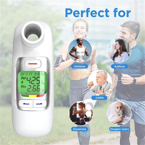 Peak Flow Meter Digital Home Spirometer With Bluetooth For Asthma COPD Test PEF And FEV1 Smart