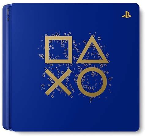 Sony Playstation 4 Slim (PS4 Slim) | Days Of Play Edition | 500 GB | 1 Controller | Blauw | Controller Zwart