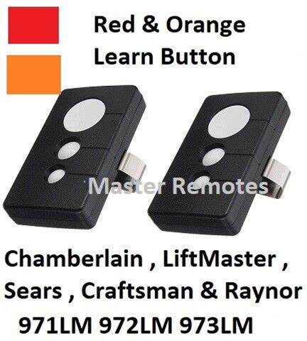 2 For 973Lm Liftmaster Sears Craftsman 3 Button Garage Remote 390Mhz
