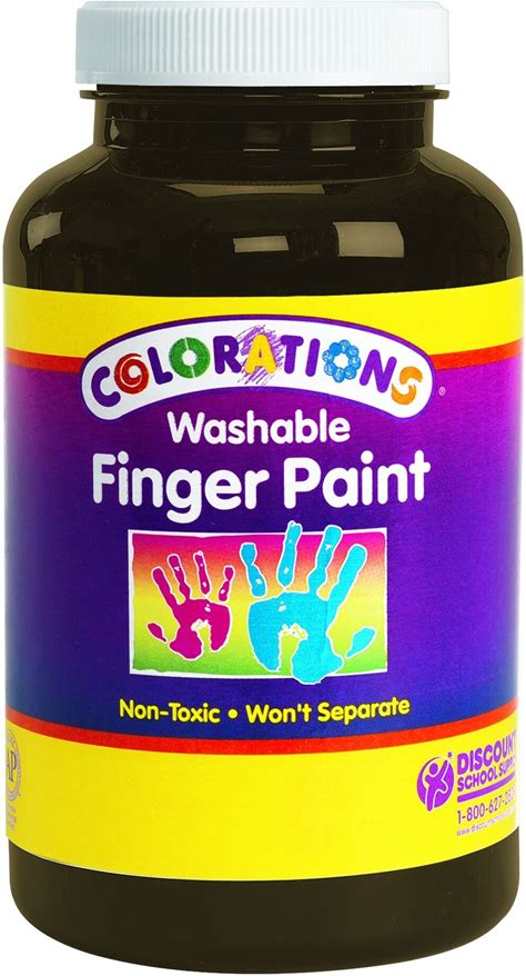 Colorations Washable Finger Paints 16 Fl Oz Brown Non-Toxic Creamy Vibrant Kids Paint Craft Hobby Fun Art Supplies Young Kids Fi