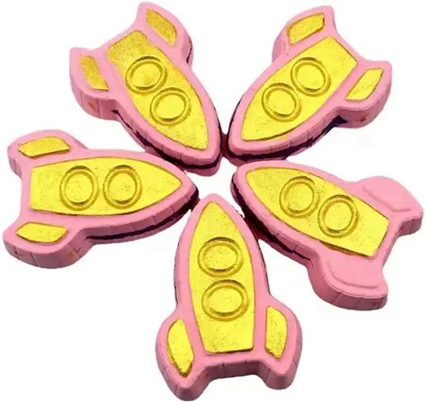 OEM Wholesale Natural Rocket Rainbow Bath Bombs For Kids Safe Handmade Fizzy Bubble Bath