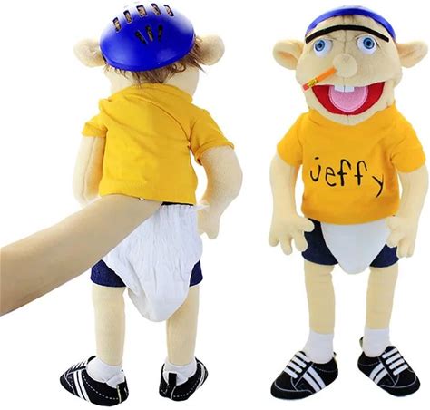 60cm Jeffy Hand Puppet Plush Children Soft Doll Talk Show Party Props Christmas Doll Plush Toys