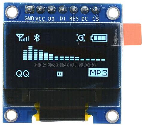 3-5V 0.96" Spi Serial 128X64 Blue Oled Lcd Led Display Module For