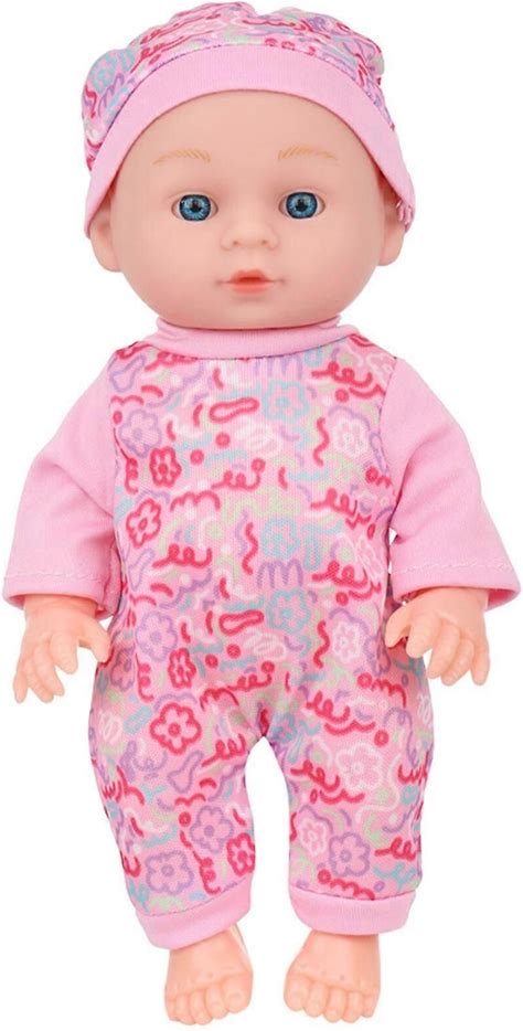 (002c)24cm Realistic Baby Doll Reborns Girl Doll With Lovely Jumpsuit Life Like Educational Reborns