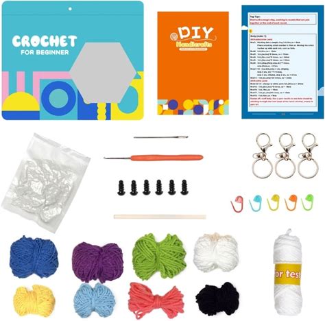 Diy Crochet Frog Owl Penguins Kits With Crochet Hook, Yarn,