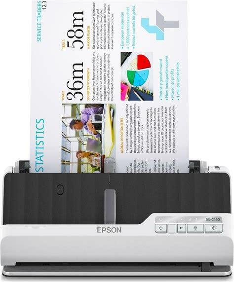 Epson DS-C490 Scanner Met ADF + Invoer Losse Vellen 600 X 600 DPI A4 Zwart, Wit