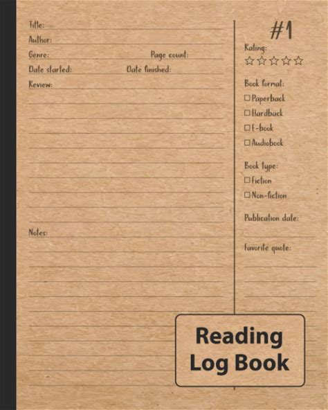 Reading Log Book: For Reviewing All Of Your Favorite Books, Reading Journal With Table Of Contents & Pre-Numbered Pages