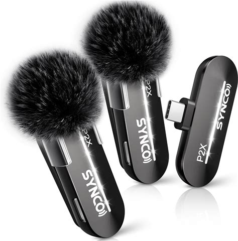 SYNCO Wireless Microphone For iPhone 15/16/17 & Android, 48Khz/24-Bit, Hifi Sound Quality, P2XT Mini Microphone For Tiktok, Youtube, Streaming, Vlog
