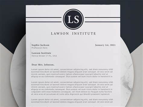 Letterhead Template | Letterhead Template For Word | Printable Business Letterhead Template | Corporate Letterhead | Professional Letterhead