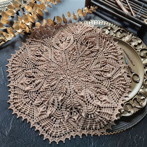 Pattern With Photo Tutorial For Crochet Doily Veronica. PDF Crochet Doily Pattern. Step By Step Crochet Tutorial. PDF Digital Download