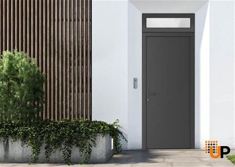 Front Exterior Prehung Metal-Plastic Door | Manux 8111 | Buy Doors Online Anthracite Grey / Right-Hand Inswing / 36 X 94