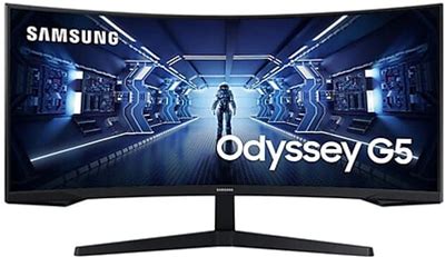 Samsung Black Odyssey G5 34 Curved Wqhd 165Hz Led Gaming Monitor, Hdr10, (Lc34g55twwnxza) | Quill