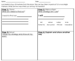 Problem Solving Graphic Organizer Template