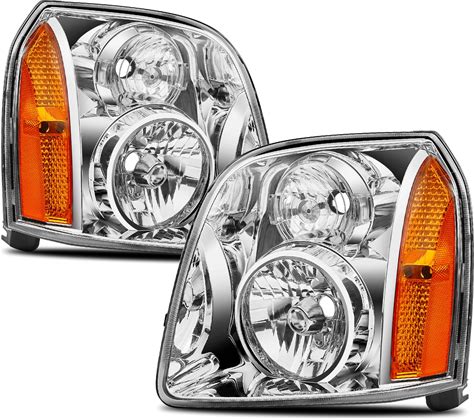 Headlights Assembly Replacement For 2007 2008 2009 2010 2011 2012 2013 2014 GMC Yukon/Yukon XL 1500 2500 Halogen Headlamp Factory Style,Driver And