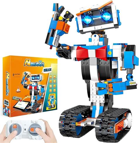 Robot Building Toys For Boys, STEM Projects For Kids Ages 8-12, Remote APP Controlled Engineering Learning Educational Coding DIY Building Kit Rechargeable Robot Toy Gifts For Girls
