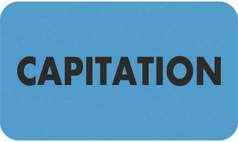 Chart Labels, CAPITATION - Light Blue, 1-1/2" X 7/8" (Roll Of 250)