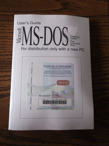 Microsoft MS-DOS Full Version User's Guide 6.22 3.5 Disks & COA New Sealed!