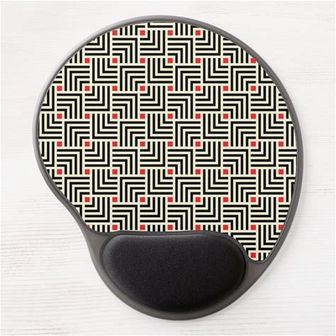 Geometric Lines Pattern Gel Mouse Pad
